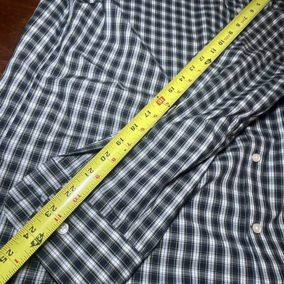 Tommy Hilfiger TH Flex Regular Fit Stretch XL‎ 17 34/35 Long Sleeve Plaid Shirt - Picture 12 of 12